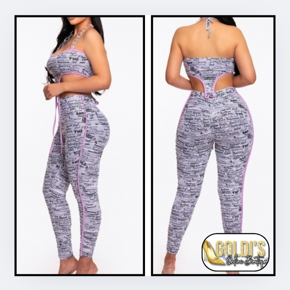 🎀NEW!🎀 💗Chain Link Halter Top 2 Piece Set!